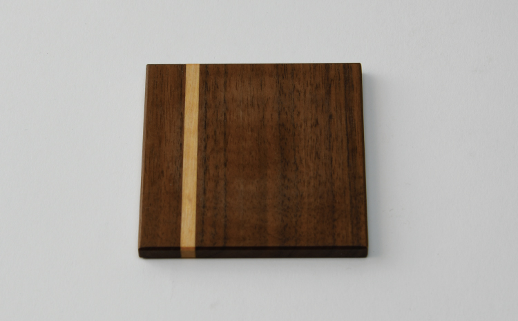 天然木コースターセット 3枚組 幅:8cm 奥行き:8cm 高さ:0.7cm 重さ:34g×3枚 コースター 木製 ウォールナット ヒノキ ケヤキ パープルハート 3枚組セット シンプル 柄 天然木 コースター ティータイム 熊本県 宇城市