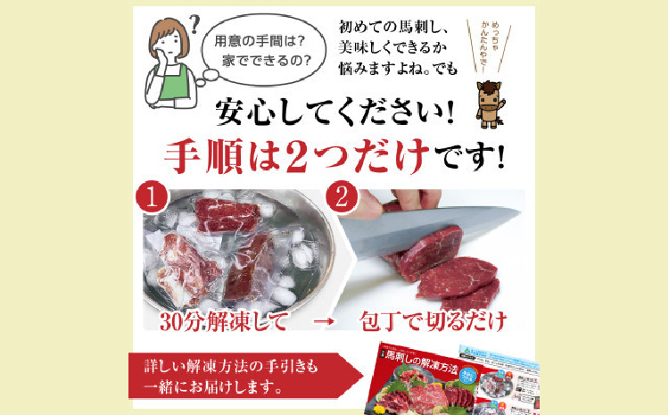 馬刺しセット4種 1ブロック45g～50g 8～10切れ 約1人前 馬刺し 熊本 馬刺 国産 ギフト 肉 馬肉 グルメ おつまみ 晩酌 内祝い お歳暮 御歳暮 熊本県 宇城市 大阪馬肉屋TMP