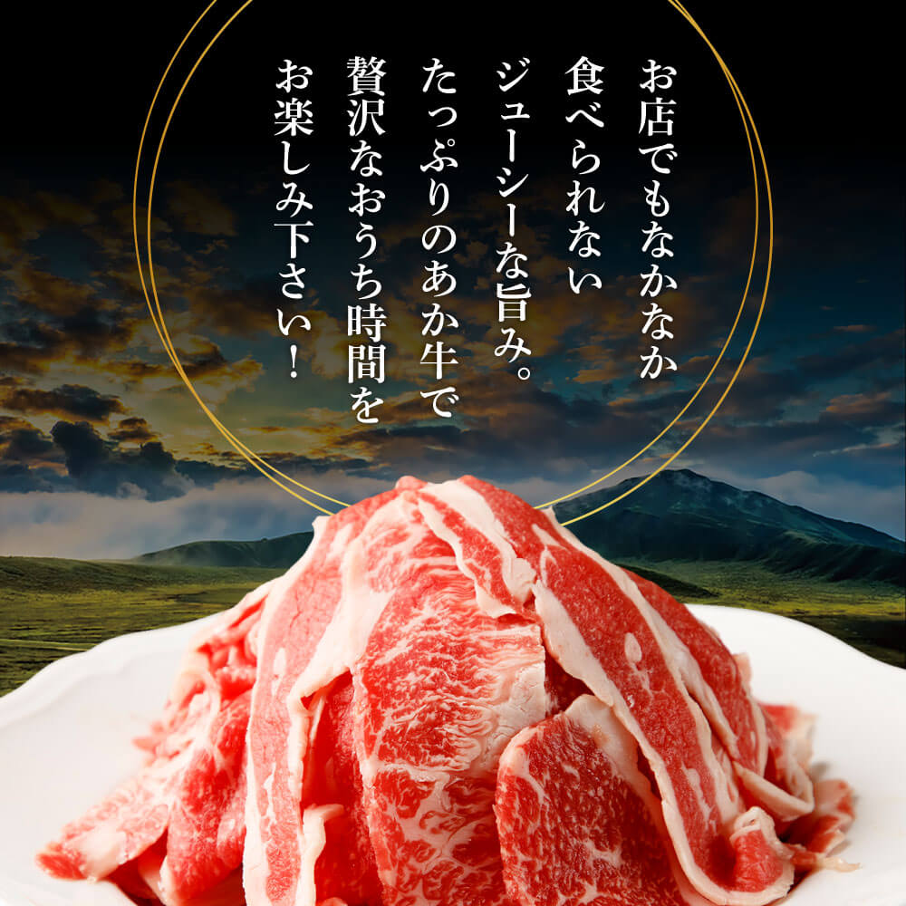 熊本県産 あか牛 スライス 計1kg（500g×2パック）国産 和牛 牛肉