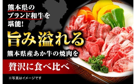 【熊本県産】 あか牛 焼肉 2種 食べ比べ セット モモ カルビ 計400g