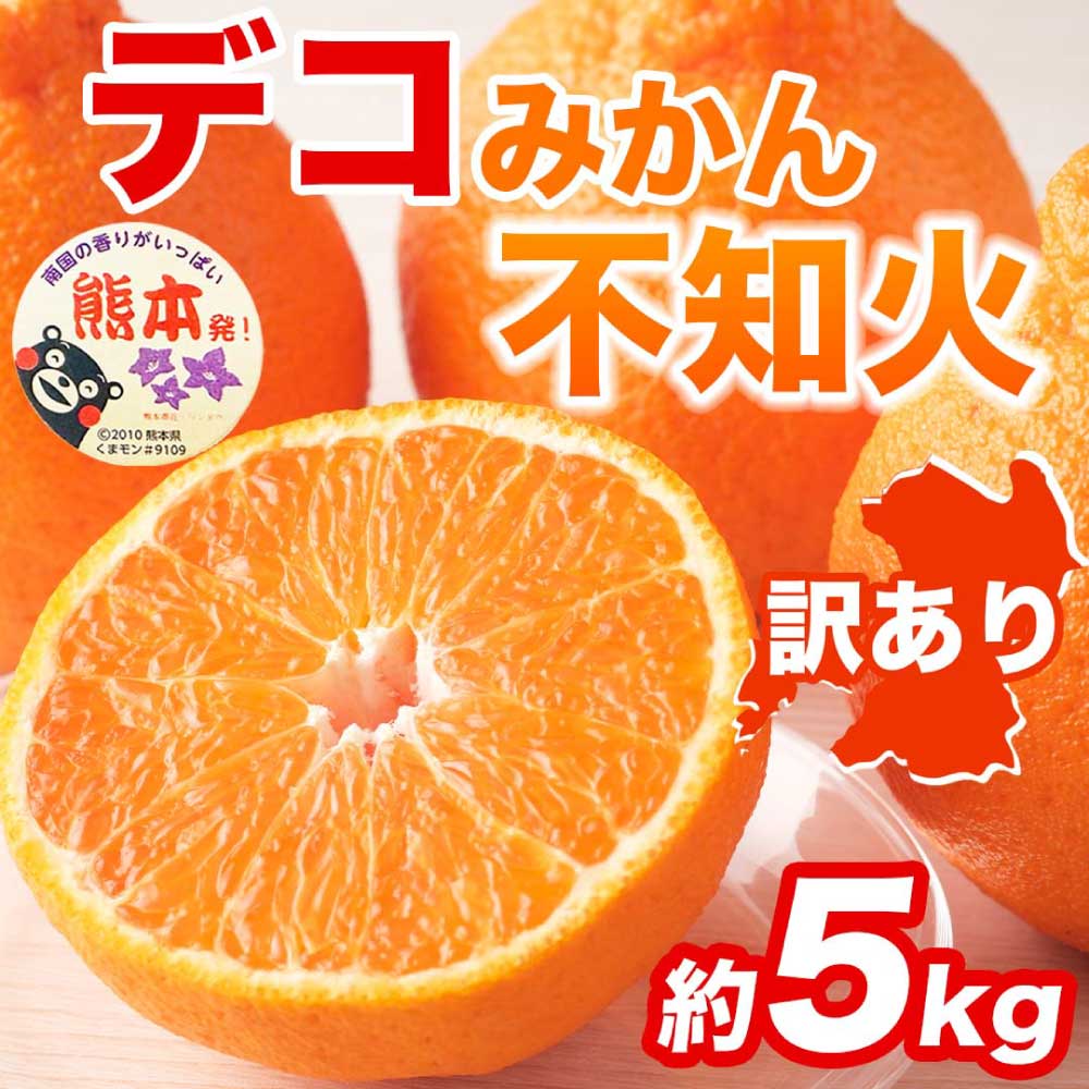 先行予約 訳あり 不知火 デコみかん 約5kg 【2027年1月下旬〜2027年3月下旬配送予定】フルーツ 果物 くだもの 柑橘 柑橘類 みかん ミカン 蜜柑 国産 熊本 熊本県 九州 宇城市 甘味 酸味 甘い プレミアム 日本フルーツ