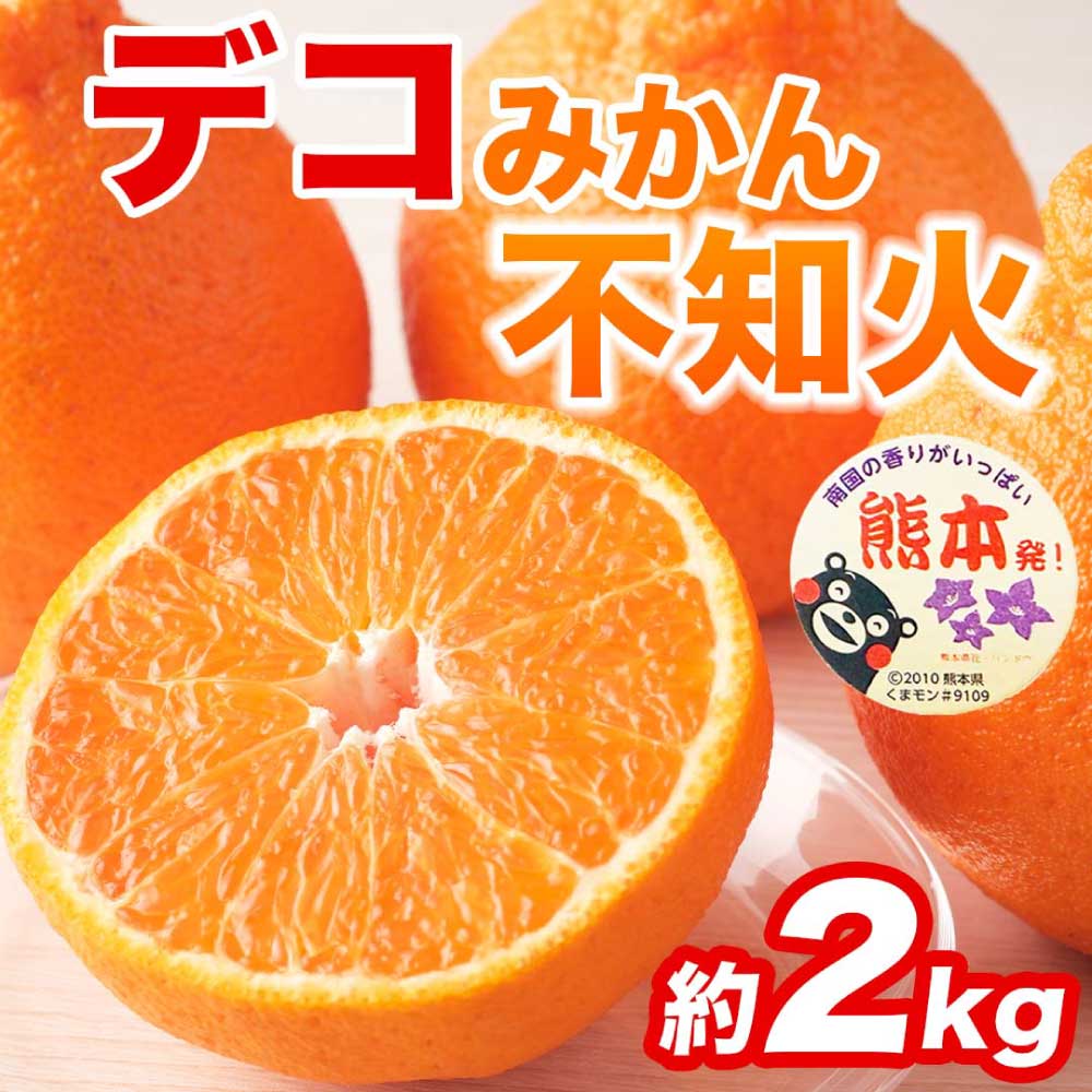 先行予約 不知火 デコみかん 約2kg(5〜9玉)[2027年2月上旬〜2027年4月中旬配送予定]ミカン 蜜柑 フルーツ 果物 柑橘類 国産 熊本 熊本県 九州 宇城市 甘味 酸味 甘い プレミアム 日本フルーツ