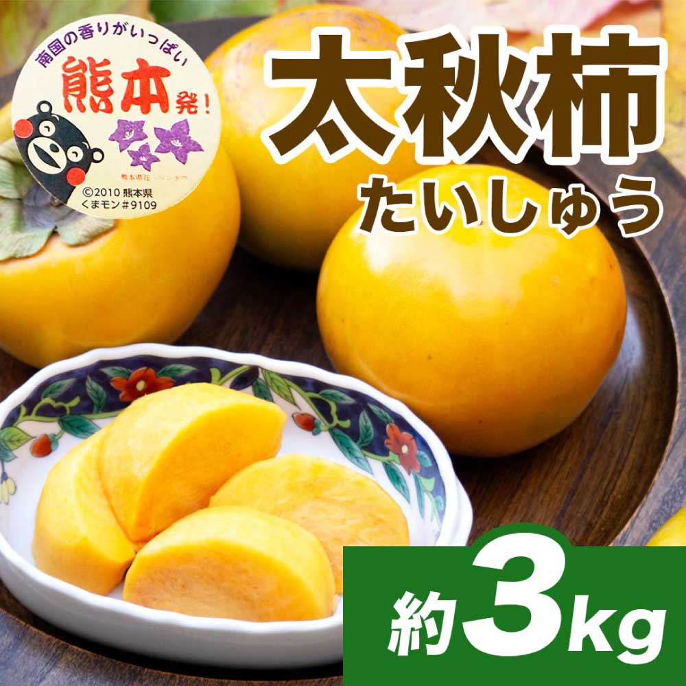 先行予約 太秋柿 約3kg (8〜15玉) 【2026年9月上旬〜10月下旬配送予定】柿 かき 果物 フルーツ くだもの 柑橘 柑橘類 フルーツ 国産 熊本 熊本県 九州 産地直送 日本フルーツ