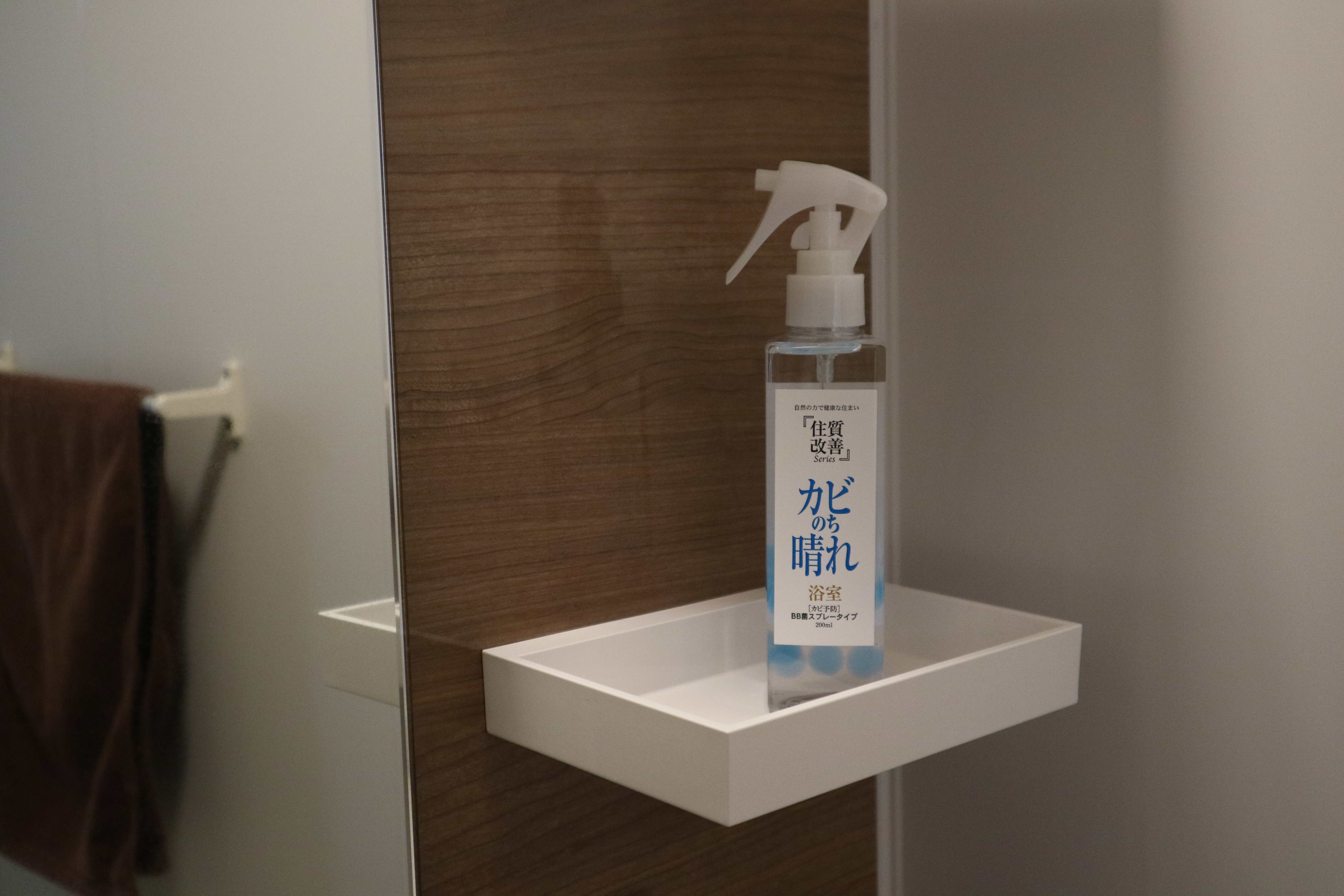 防カビ カビのち晴れ スプレータイプ 4本（1本200ml）BB菌 カビ予防 お風呂 浴室