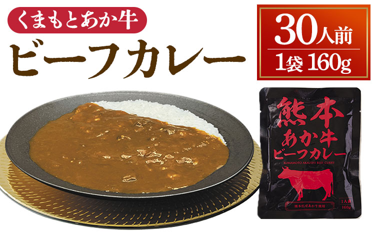 熊本県産あか牛使用 くまもとあか牛 ビーフカレー 30人前 カレー あか牛