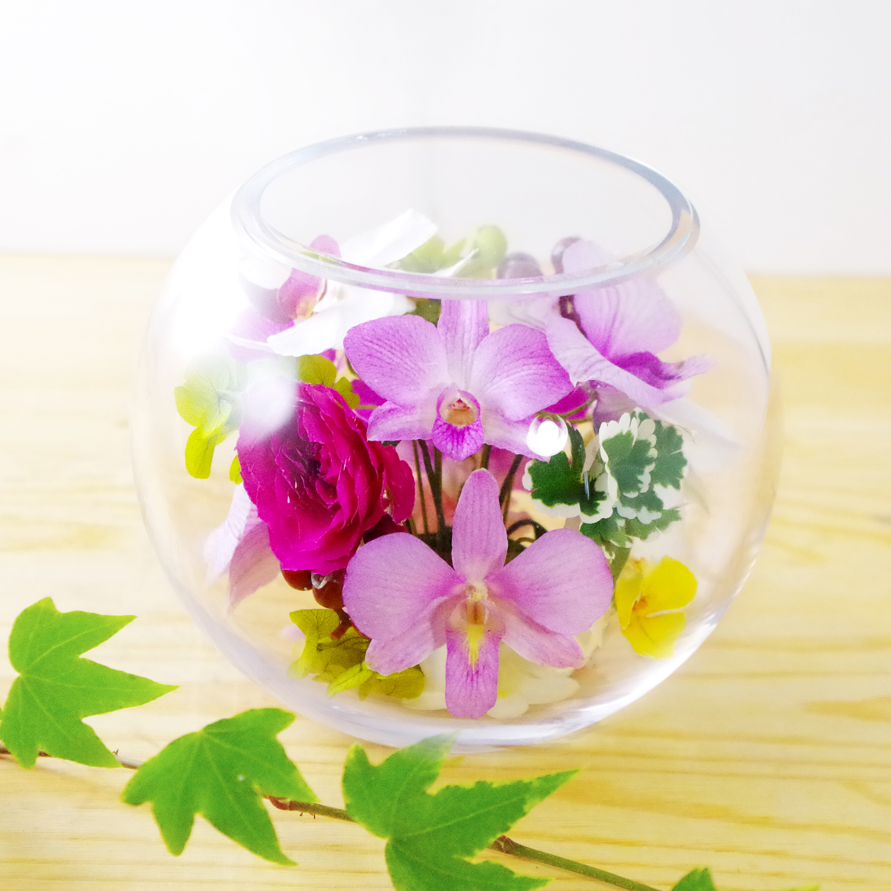 森のグラスブーケ アクアM ボトルフラワー