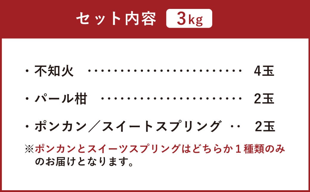 【2024年1月下旬〜順次発送】旬の果実盛り合わせ（化粧箱入り） 宇城市 3kg 髙橋果樹園