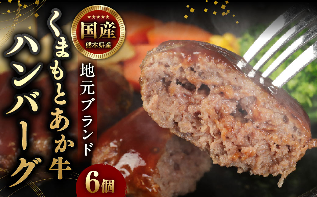 地元ブランド くまもとあか牛 ハンバーグ 計840g（140g×6個）国産 和牛