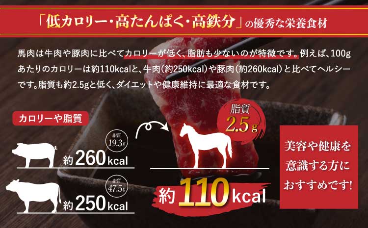 馬刺しセット 霜降り 赤身 400g