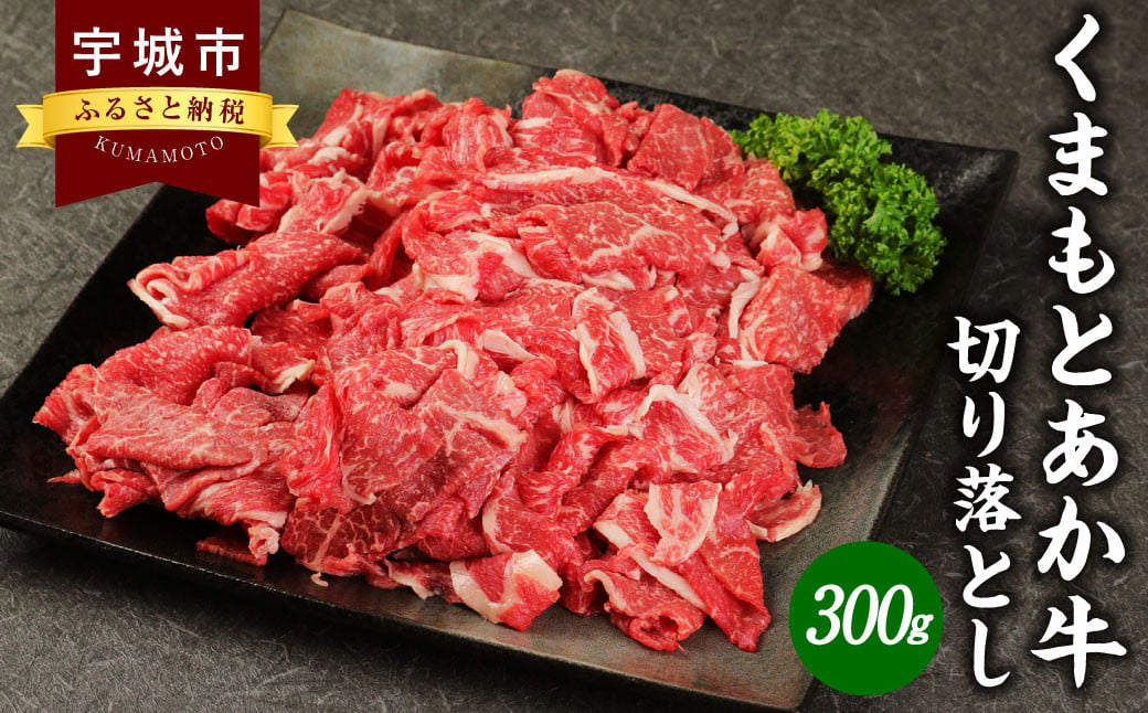 地元ブランド くまもと あか牛 切落し 300g 1パック あか牛 赤牛 モモ肉 牛モモ 牛カタ バラ肉 牛バラ