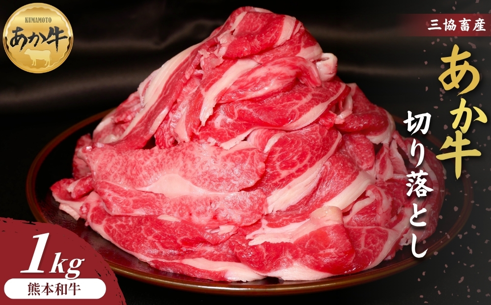 [三協畜産]熊本和牛あか牛切り落とし 1kg(500g×2) 赤身 牛肉 肉 和牛 冷凍 便利 料理 自宅用 贈答用 ギフト プレゼント お祝い 内祝い お返し 旨味 濃厚 ヘルシー 脂身が少ない 少量パック 使い切り 鮮度長持ち 焼肉 牛丼 肉じゃが カレー 炒め物 晩ご飯 ディナー お弁当 お取り寄せ 国産 熊本県 阿蘇市