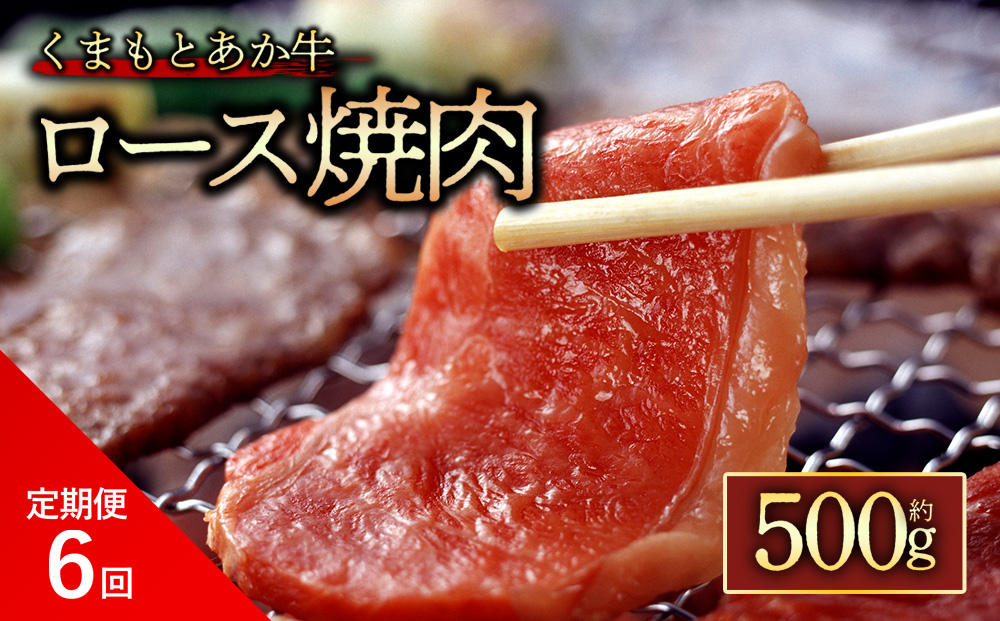 【定期便 全6回】【GI認証】くまもとあか牛ロース焼肉500g 阿蘇牧場 熊本県 阿蘇市