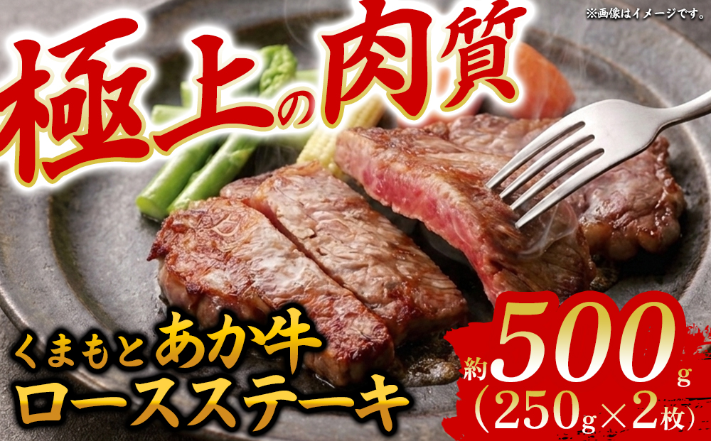 くまもとあか牛 ロース ステーキ 500g 和牛 国産肉 ブランド牛 GI認証 希少 高級 ギフト 贈答 熊本 阿蘇