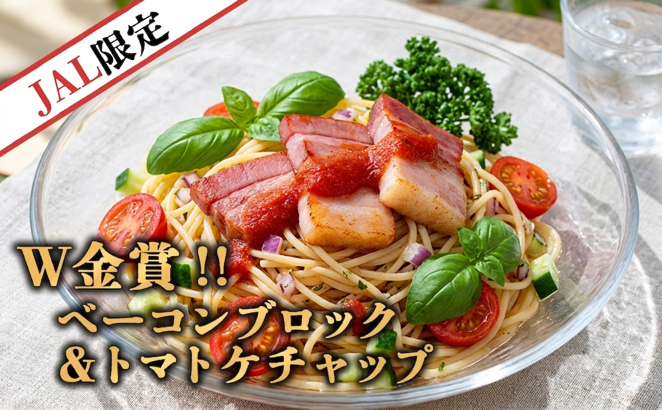 【JALふるさと納税限定】ひばり工房のベーコンブロックと阿蘇ものがたりトマトケチャップのセット【 厚切り 完熟　無添加　減農薬野菜使用　手作り スモーク 万能トマト調味料　熊本県産　阿蘇の食材 家庭料理　グルメ　安心・安全　熊本 阿蘇 熊本県 阿蘇市】