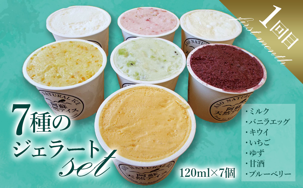 【定期便/全3回】阿蘇天然アイスのアイスクリームやジェラートを3か月お届け！（阿蘇天然アイス）