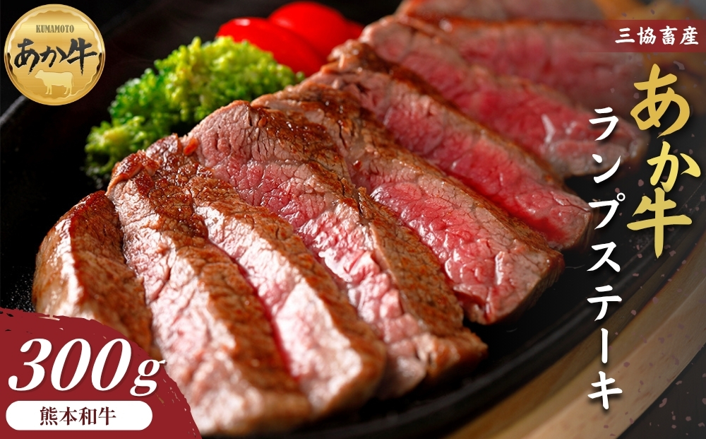 [三協畜産]熊本和牛あか牛ランプステーキ 300g(150g×2) 赤牛 牛肉 国産 簡単 お取り寄せ 冷凍 ギフト 贈り物 贈答用 豪華 おかず 手軽 ご褒美 お祝い 人気 晩ご飯 熊本県 阿蘇市