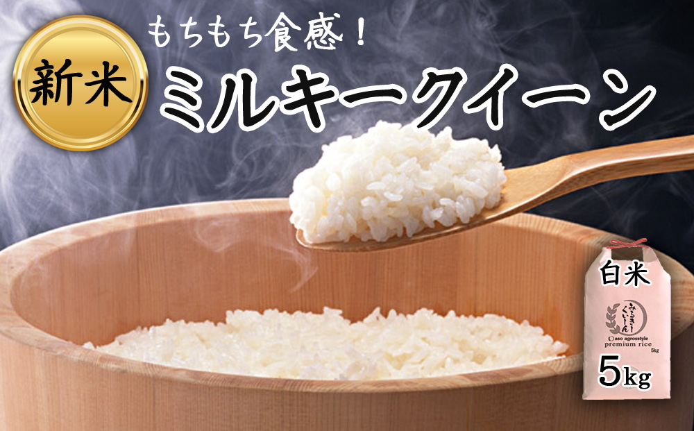 【令和6年度】 アグロスタイルの新米　(ミルキークイーン）白米 5kg 熊本県 阿蘇市