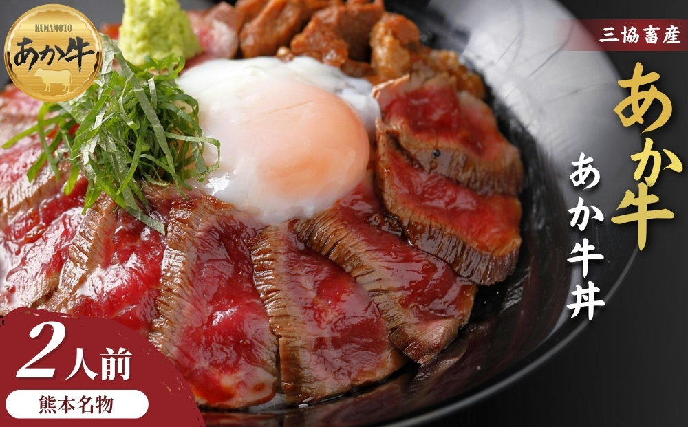 [三協畜産]熊本名物 あか牛丼セット 2人前 赤牛 牛肉 国産 簡単 お取り寄せ 冷凍 ギフト 贈り物 贈答用 豪華 おかず 手軽 ご褒美 お祝い 人気 晩ご飯 熊本県 阿蘇市
