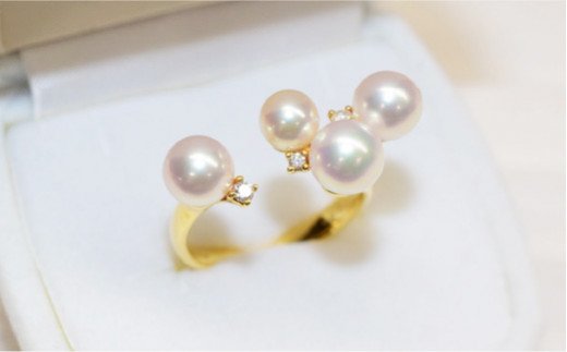 S101-203_ãããçç ããŒã« ãªã³ã° ãã€ã€ ãã㌠0.07ct 5mmã6.5mm 4ç ïŒ10å·ïŒ