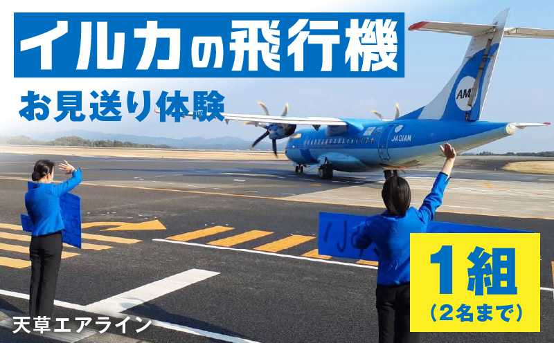 S035-011_イルカの飛行機「天草エアライン」をスタッフと一緒にお見送り体験