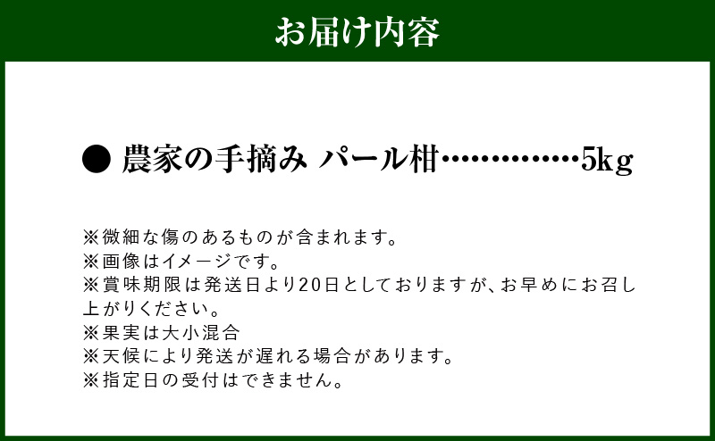 S040-031_農家の手摘み　パール柑　5kg