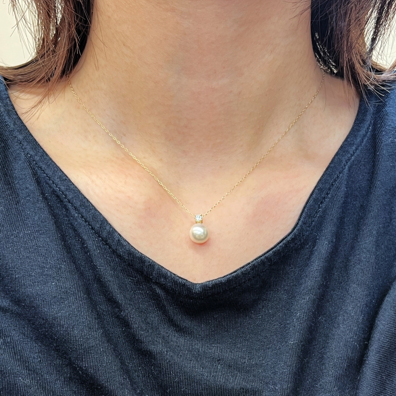 S101-438_ãããçç 倩è ããã¯ã¬ã¹ ãã€ã€ã¢ã³ã ãã³ãã³ã 8mm - 8.5mm ãã¯ã€ããã³ã¯ 0.1ct 0.09ct