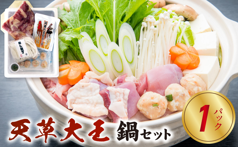 S011-024_天草大王鍋セット(天草大王鶏肉・天草大王濃縮スープ・天草大王つみれ等)