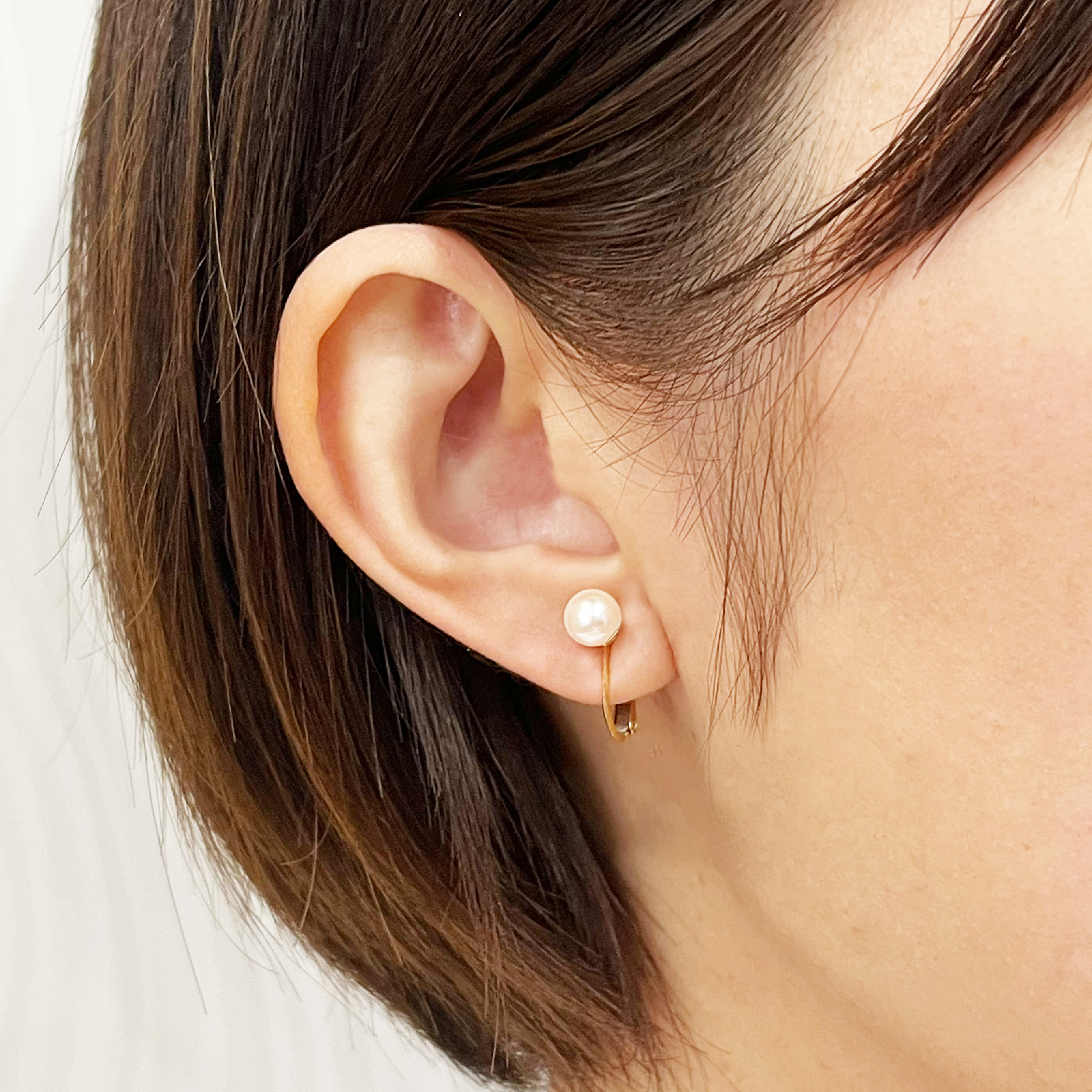 S085-576_あこや真珠 天草 イヤリング 6mm - 6.5mm ホワイトピンク 真珠 