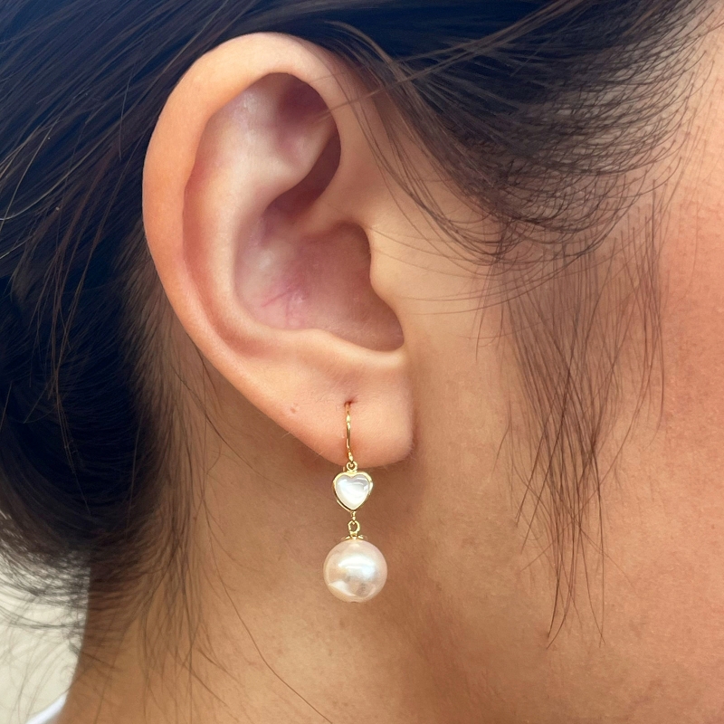 S101-423_ãããçç 倩è ãã¢ã¹ ã·ã§ã« 8mm - 8.5mm ããŒã ãã¯ã€ããã³ã¯ K18 K14 YG WG