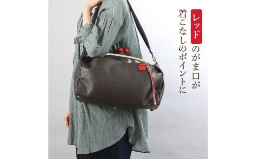 S056-011_赤玉特大がま口ショルダーバック