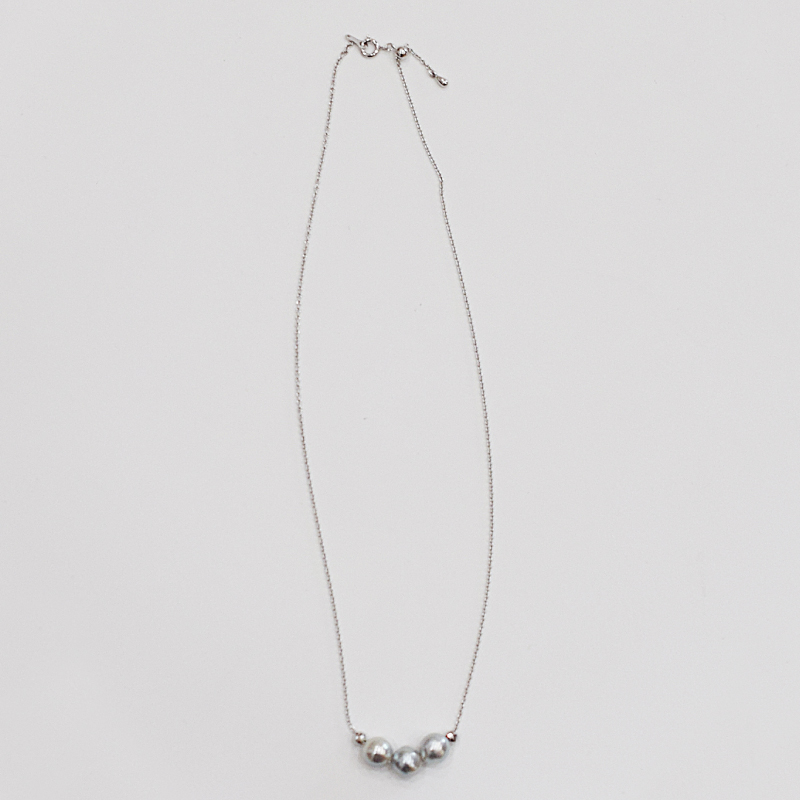 S101-374_ãããçç ãããã¯ããŒã« 8mm - 9mm 3ç² ã¹ã«ãŒããã¯ã¬ã¹ ããã¯ã¬ã¹ SV925 ã·ã«ããŒ925 ããããã§ãŒã³ çç ãã©ãŒããŒã«ãB:2åã