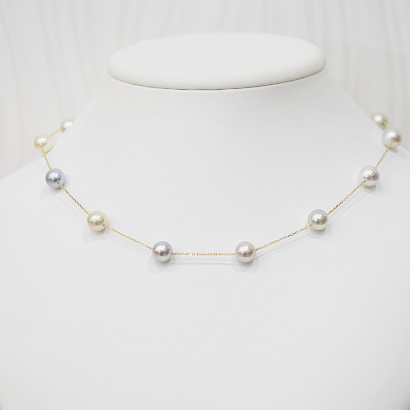 S101-462_縺ゅ%繧逵溽匠 螟ゥ闕 繝阪ャ繧ッ繝ャ繧ケ 繧ケ繝繝シ繧キ繝ァ繝ウ 繝槭Ν繝 Y蟄 2WAY 辟。隱ソ濶イ 8mm - 8.5mm K18