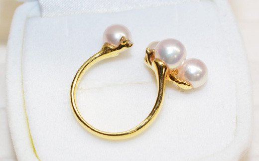 S101-203_ãããçç ããŒã« ãªã³ã° ãã€ã€ ãã㌠0.07ct 5mmã6.5mm 4ç ïŒ10å·ïŒ