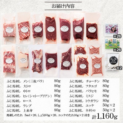 フジチクオリジナル 希少部位と贅沢なふじ馬刺し厳選セット(美里町)【配送不可地域：離島】【1607959】