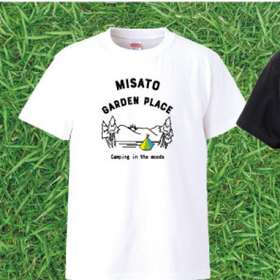 【美里町ガーデンプレイス】綿100%オリジナルTシャツ 　Landscape柄 【白】【Mサイズ】【1695871】