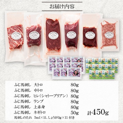 「熊本特産」フジチク厳選ふじ馬刺し6種セット(美里町)【配送不可地域：離島】【1607852】