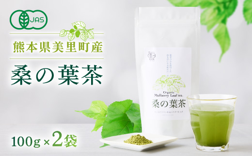 熊本県美里町産　有機栽培認証　桑の葉茶(100g×2個)【1219571】
