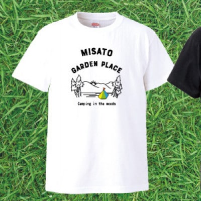 【美里町ガーデンプレイス】綿100%オリジナルTシャツ 　Landscape柄 【白】【XSサイズ】【1695840】