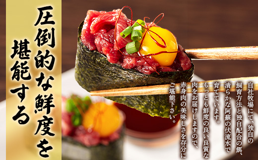 【毎月定期便】【全3回】フジチクふじ馬刺しユッケ300g(50g×6個)(美里町)全3回【配送不可地域：離島】【4076599】