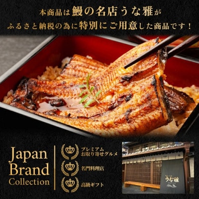 ヒロシのおすすめ!鰻の名店『うな雅』国産 手焼き 鰻【極上】かば焼き 2尾 約500g【配送不可地域：離島】【1675001】