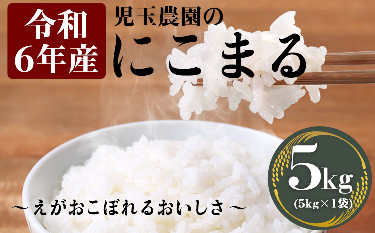 【令和6年産】新米『児玉農園』 にこまる5kg 5kg×1袋《10月下旬-11月末頃出荷予定(土日祝除く)》