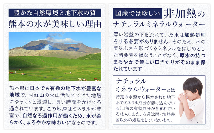 熊本イオン純天然水 ラベルレス 500ml×90本 大容量 《1-3日以内に出荷予定(土日祝除く)》 水 飲料水 ナチュラルミネラルウォーター 熊本県 玉名郡 玉東町 完全国産 天然水 くまモン パッケージ