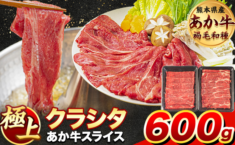 牛肉 赤身 クラシタ ロース すき焼き しゃぶしゃぶ 鍋 クラシタ あか牛 送料無料 肉 牛肉 ロース 肩ロース 600g (300g×2パック) クラシタ あか牛 赤牛 あかうし 《60日以内に出荷予定(土日祝除く)》九州 食品 お取り寄せ