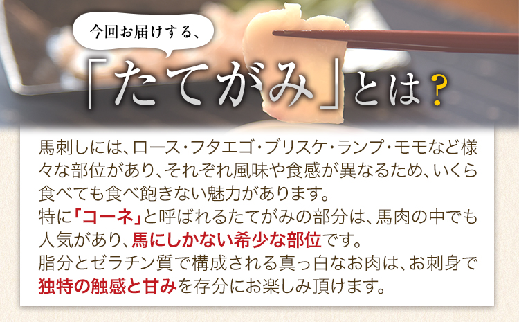 上赤身馬刺し200g+たてがみ50gセット《90日以内に出荷予定(土日祝除く)》馬刺し ブロック 国産 熊本肥育 冷凍 生食用 たれ付き 上赤身馬刺し100g×2 ＋たてがみセット50g  肉 絶品 牛肉よりヘルシー 馬肉 予約 平成27年28年 農林水産大臣賞受賞 熊本県玉東町