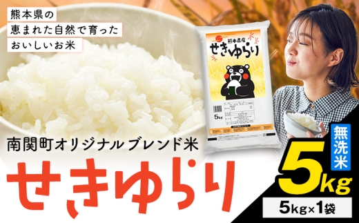 米 南関町 せきゆらり 無洗米 5kg《7-14日以内に出荷予定(土日祝除く)》熊本県産 国産 無洗米 こめ コメ 5キロ