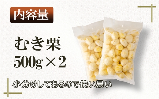 南関産 冷凍むき栗 1kg (500g×2袋)