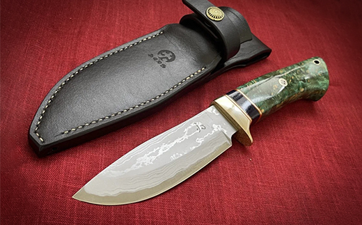 西田刃物工房 【一点ものカスタムナイフ】白紙1号 本割込み 133㎜ 多層鋼ナイフ 調理 料理 狩猟 熊本県 南関町 職人 贈り物 贈答品