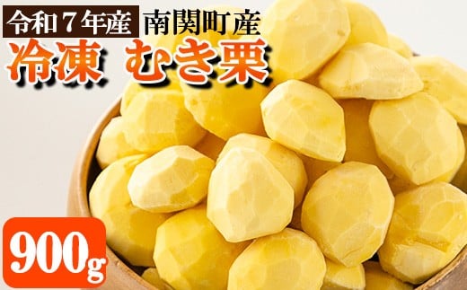 南関産 冷凍むき栗 900g (300g×3袋)  令和7年産 マロン 季節 手仕上げ 秋の味覚 材料 菓子 国産 熊本県 無添加 冷凍