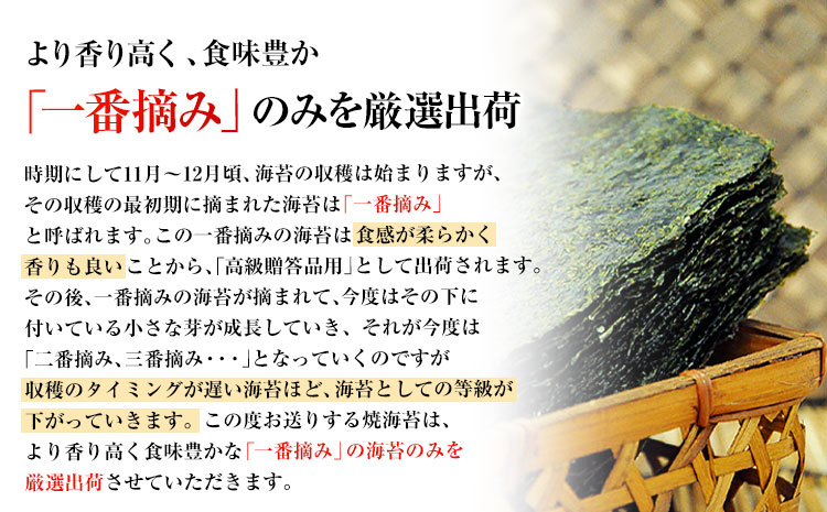 【全12回定期便】 訳あり 一番摘み 有明海産 海苔 120枚 《お申込み月翌月以降の出荷月から出荷開始》 熊本県産（有明海産） 海苔 定期便 全形40枚入り×3袋 長洲町隔月お届け　計1440枚