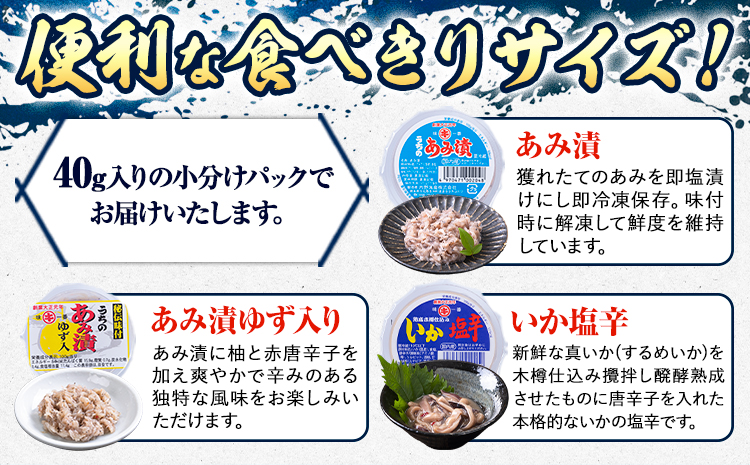 内野海産の海の幸セット 20個入り 《45日以内に出荷予定(土日祝除く)》あみ漬 いか 海苔 佃煮 塩辛 いかすみ